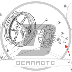 VITE TBEI M8X20 Ohvale Fiss. disco dal 2023