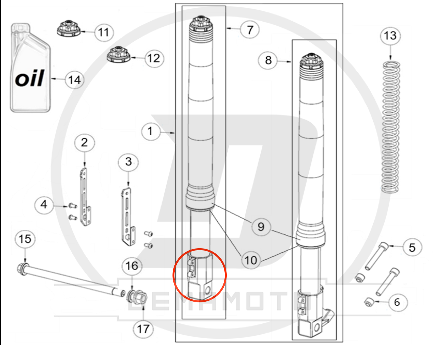 PIEDINO DESTRO CNC TELAIO EVO