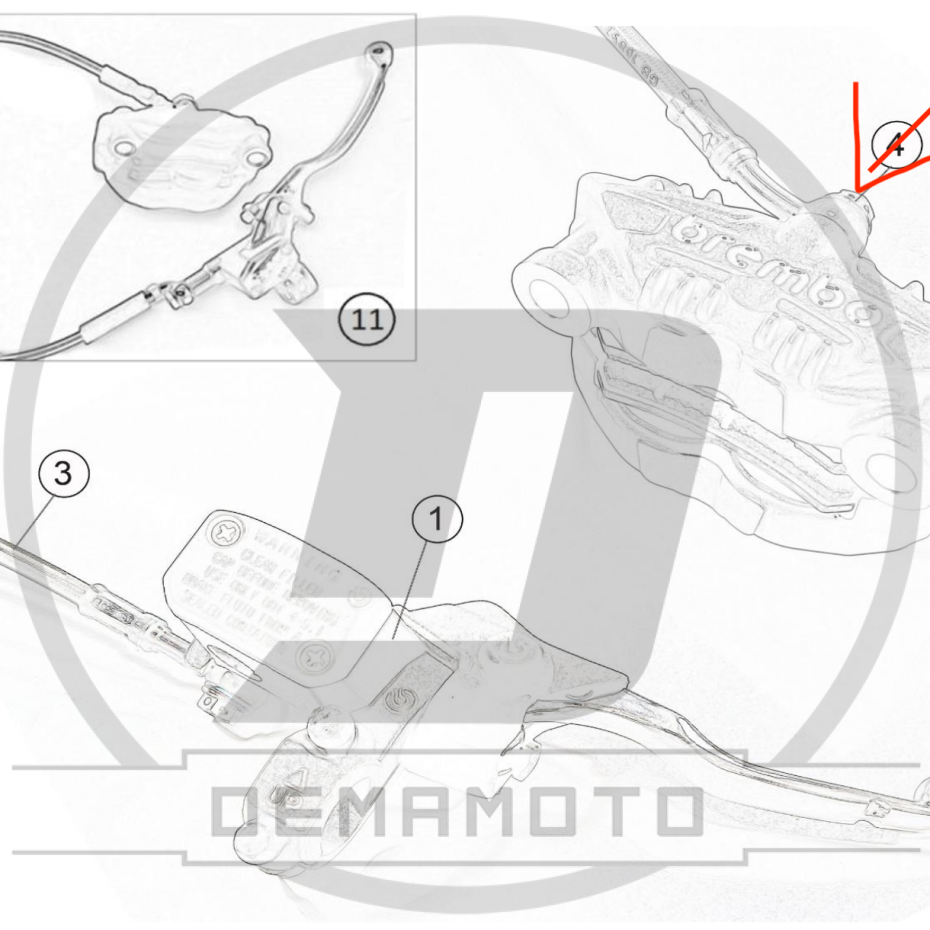 PERNO LEVA BREMBO POMPA OHVALE - immagine 2