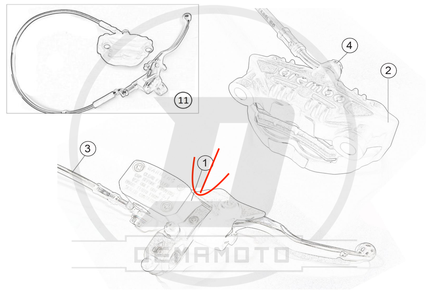 OBLO' POMPA FRENO BREMBO OHVALE