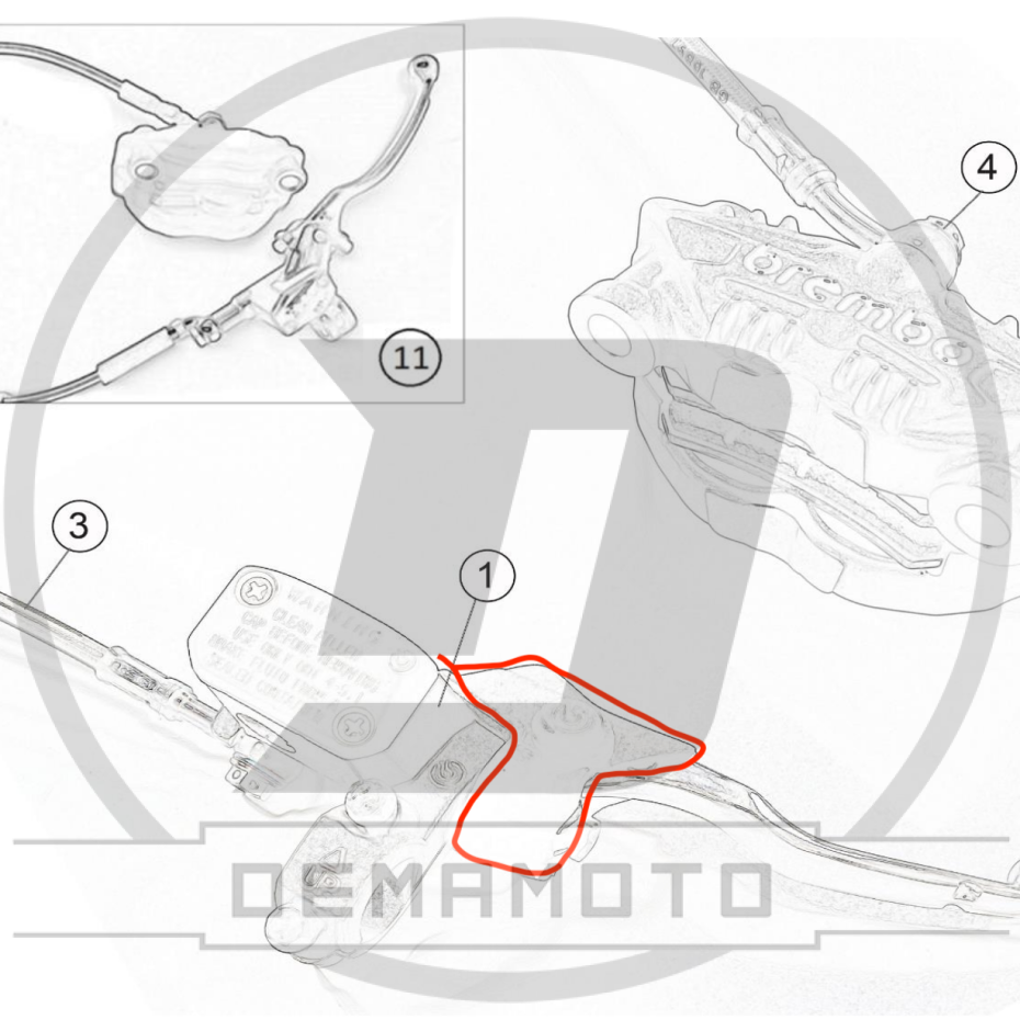 PARAPOLVERE POMPA FRENO  BREMBO OHVALE - immagine 2