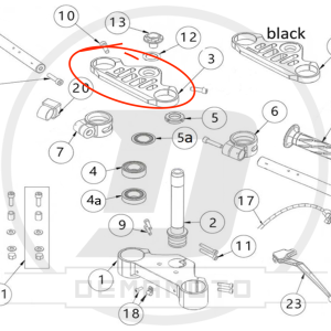 PIASTRA SUPERIORE FORCELLA PRIMO MODELLO