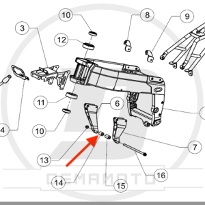 DISTANZIALE ANTERIORE DESTRO MOTORE