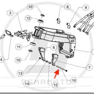 PERNO SUPPORTO ANTERIORE MOTORE