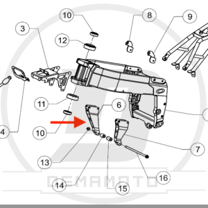 SUPPORTO MOTORE ANTERIORE DX GP-7
