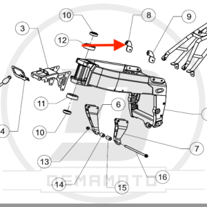 STAFFA DX FISSAGGIO CODONE SERBATOIO GP-7