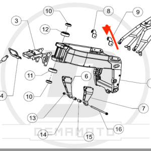 STAFFA  FISSAGGIO CODONE SERBATOIO SX