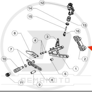 SUPPORTO REGOLAZIONE PEDANA GP-7