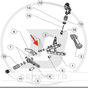 DISTANZIALE PEDANA FRENO GP-7
