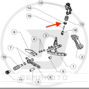 PIATTELLO INFERIORE MOLLA FRENO POSTERIORE