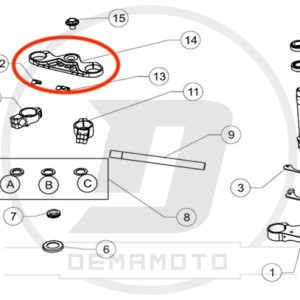 PIASTRA SUPERIORE STERZO GP-7