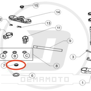 GHIERA FISSAGGIO STERZO GP-7