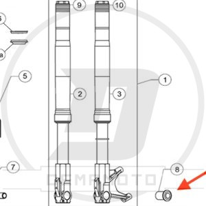 BOCCOLA FILET PIEDINO FORCELLA E RUOTA ANTERIORE GP-7