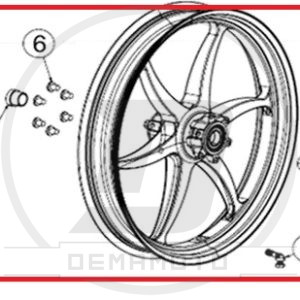 CERCHIO ANTERIORE FORGIATO COMPLETO GP-7