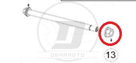 DADO PERNO RUOTA POSTERIORE GP-7